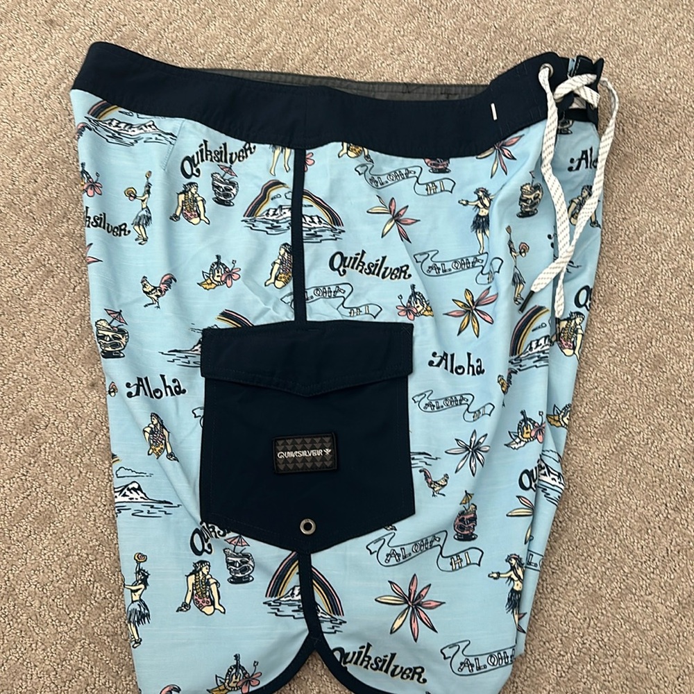 Men’s Quicksliver Aloha Board Shorts.